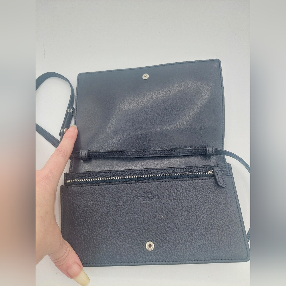 Coach Denim Leather Patches Limited Edition Foldover Crossbody/clutch - Picture 7 of 10